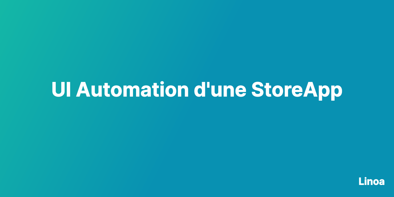 UI Automation d'une StoreApp